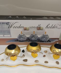 SET 3 SVECNJAKA NA TACNI