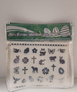 SLICICE ZA JAJA SREBRNE 1/25